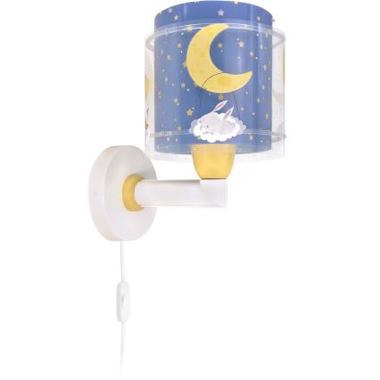 Dalber 76639 - Kinderwandlamp MOON DREAMS 1xE27/15W/230V blauw