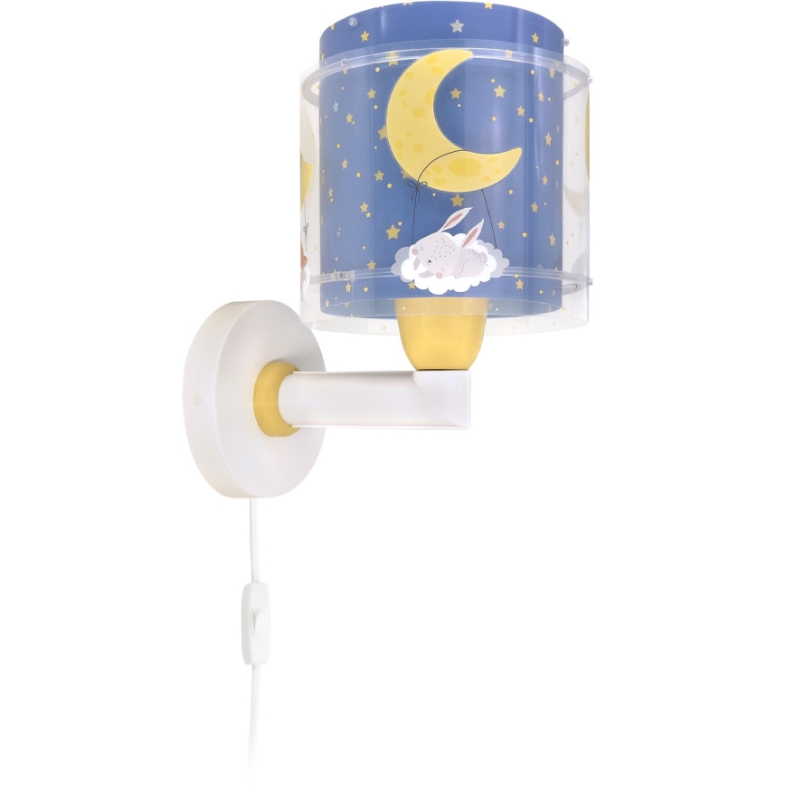 Dalber 76639 - Kinderwandlamp MOON DREAMS 1xE27/15W/230V blauw