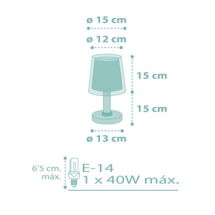 Dalber 81171H - Kinderlamp DREAM FLOWERS 1xE14/40W/230V