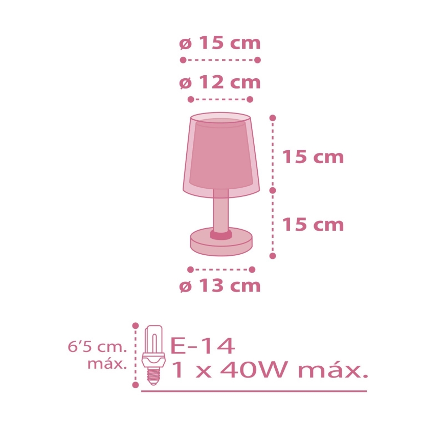 Dalber 81171S - Kinderlampje DREAM FLOWERS 1xE14/40W/230V