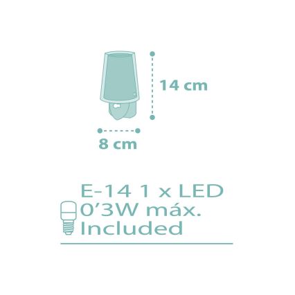 Dalber 81175H - LED Stekkerlampje DREAM FLOWERS 1xE14/0,3W/230V