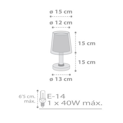 Dalber 81191E - Lampe pour enfant LIGHT FEELING 1xE14/40W/230V