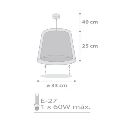 Dalber 81192E - Kinderhanglamp LIGHT FEELING 1xE27/60W/230V