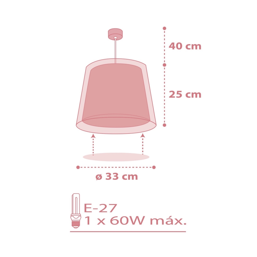 Dalber 81192S - Kinderhanglamp LIGHT FEELING 1xE27/60W/230V