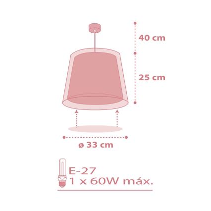 Dalber 81192S - Suspension pour enfant LIGHT FEELING 1xE27/60W/230V