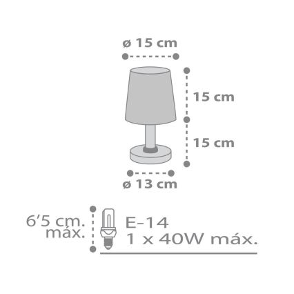 Dalber 82211B - Lamp voor Kinderen STAR LIGHT 1xE14/40W/230V wit