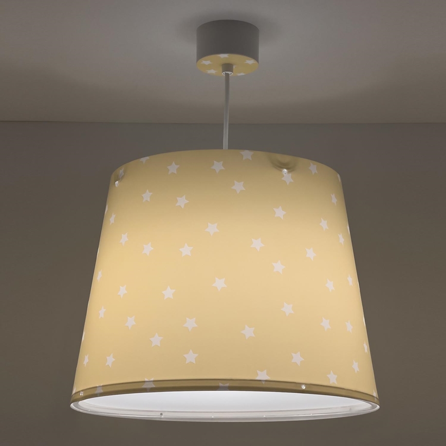 Dalber 82212A - Hanglamp voor Kinderen STAR LIGHT 1xE27/60W/230V geel