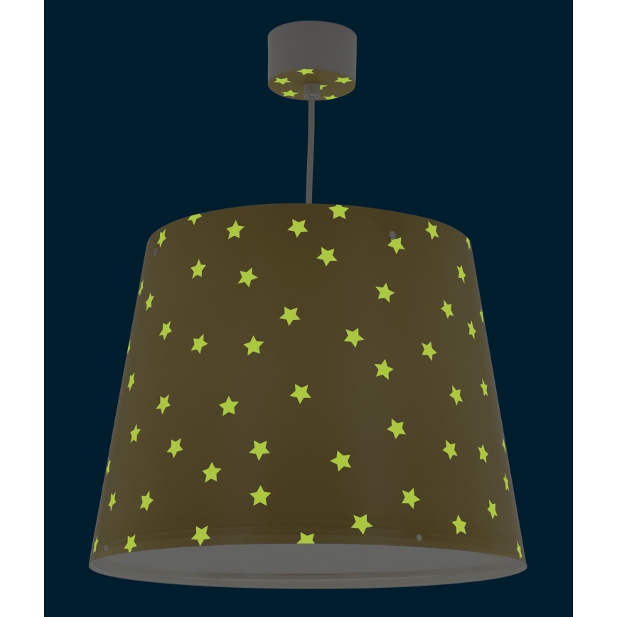 Dalber 82212A - Hanglamp voor Kinderen STAR LIGHT 1xE27/60W/230V geel