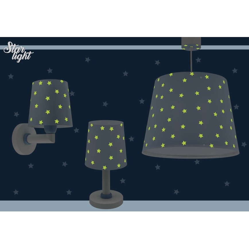 Dalber 82212T - Hanglamp voor Kinderen STAR LIGHT 1xE27/60W/230V blauw