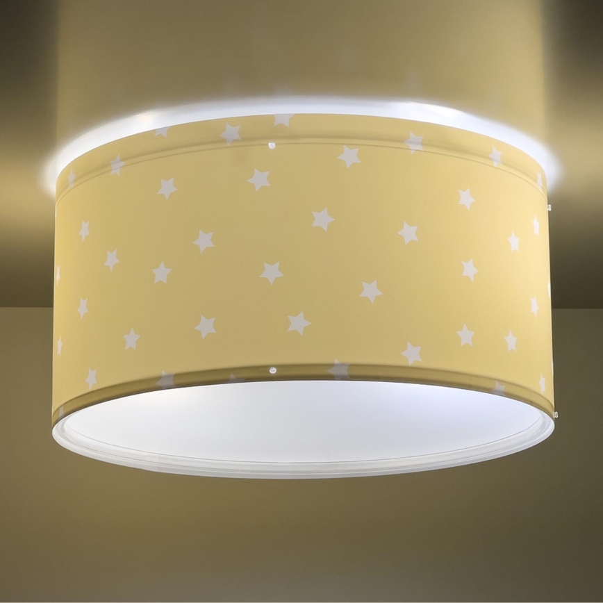 Dalber 82216A - Plafondlamp voor Kinderen STAR LIGHT 2xE27/60W/230V geel