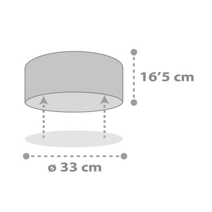 Dalber 82216B - Plafondlamp voor Kinderen STAR LIGHT 2xE27/60W/230V wit