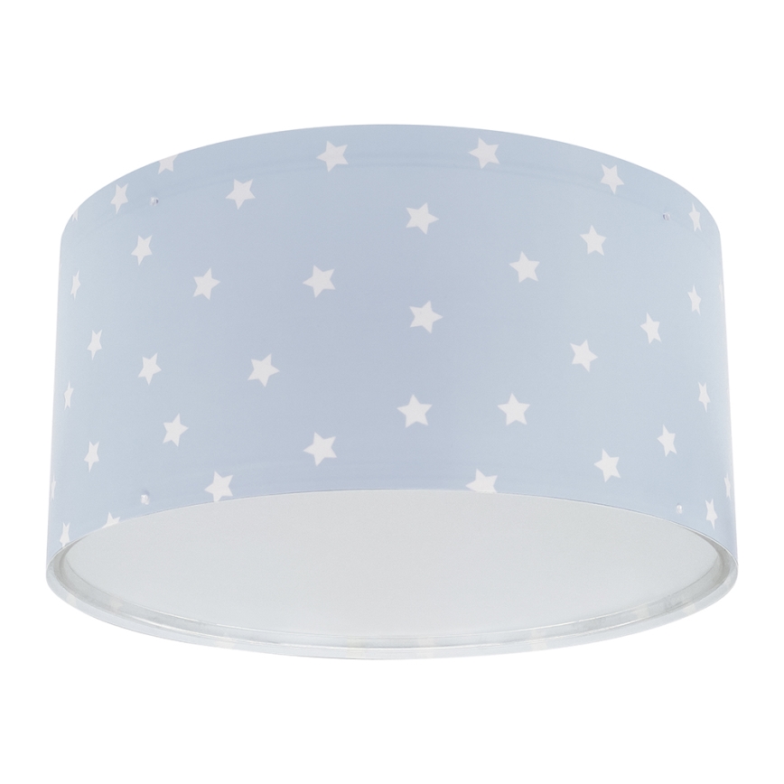 Dalber 82216T - Plafondlamp voor Kinderen STAR LIGHT 2xE27/60W/230V blauw