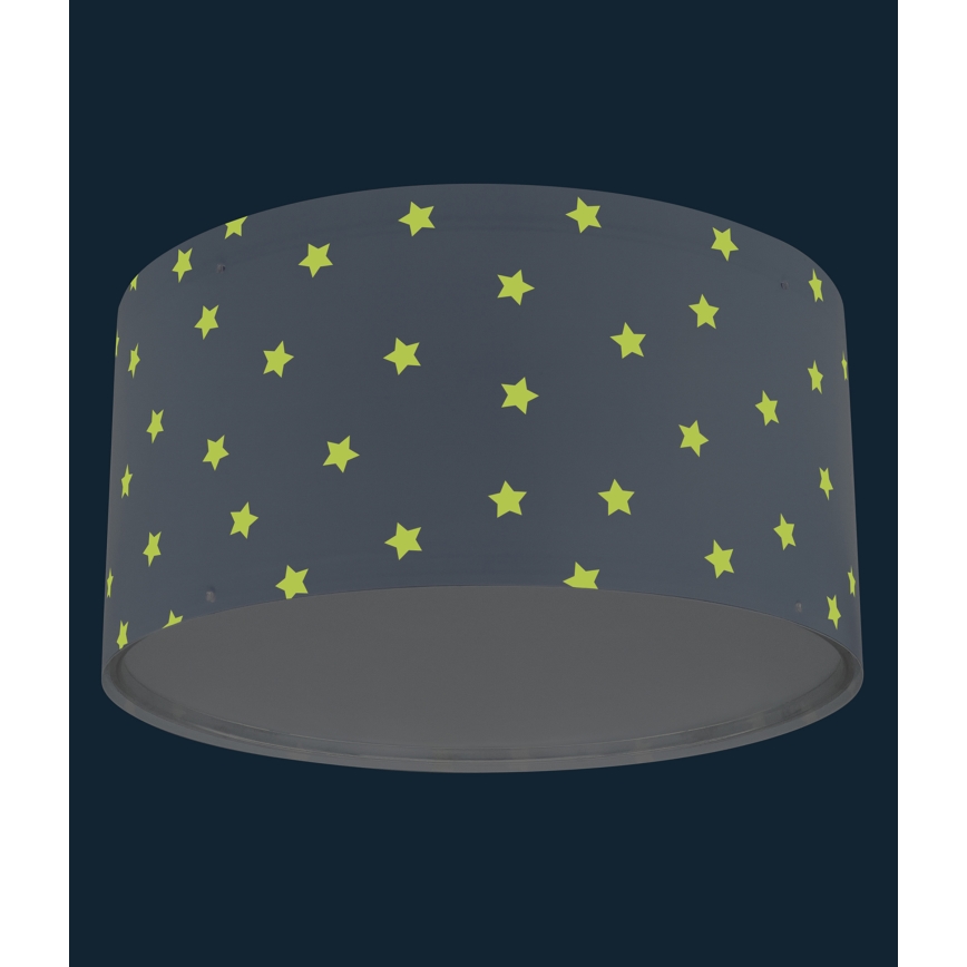 Dalber 82216T - Plafonnier enfant STAR LIGHT 2xE27/60W/230V bleu