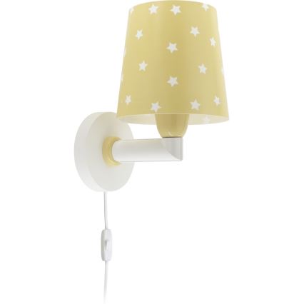 Dalber 82219A - Applique murale enfant STAR LIGHT 1xE27/60W/230V jaune