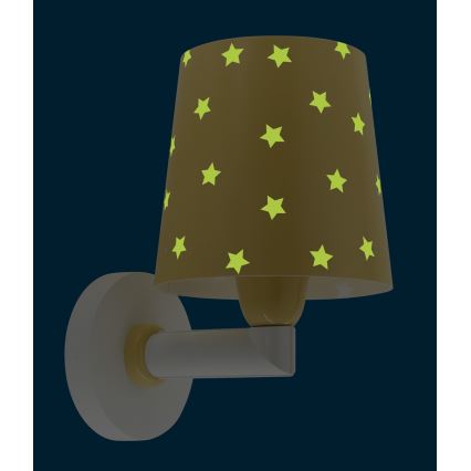 Dalber 82219A - Wand Lamp voor Kinderen STAR LIGHT 1xE27/60W/230V geel