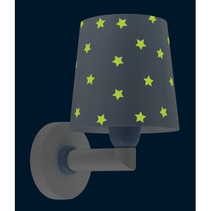 Dalber 82219T - Wand Lamp voor Kinderen STAR LIGHT 1xE27/60W/230V blauw