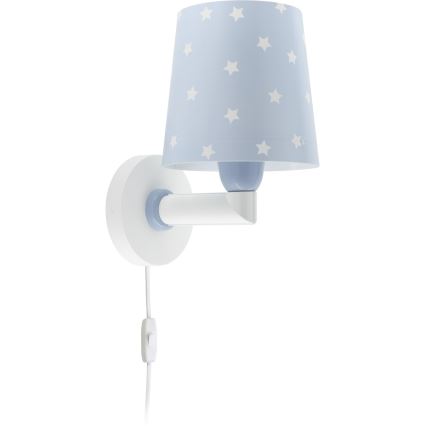 Dalber 82219T - Wand Lamp voor Kinderen STAR LIGHT 1xE27/60W/230V blauw