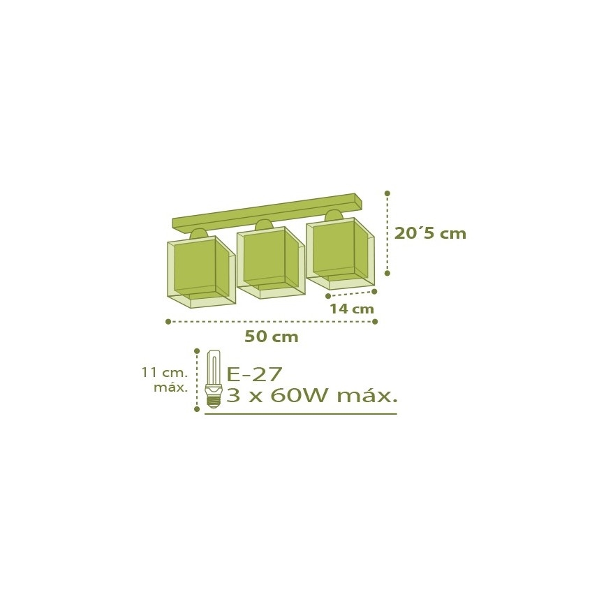 Dalber D-11673 - Plafonnier pour enfant MY SWEET HOME 3xE27/60W/230V