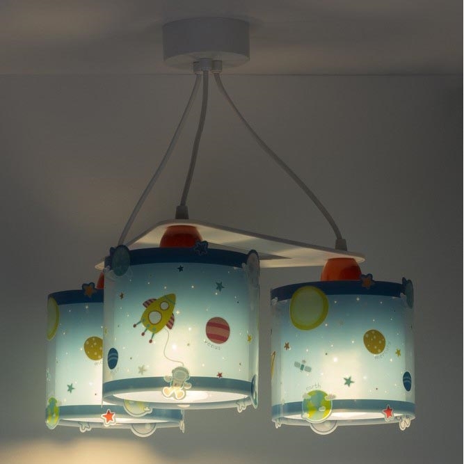 Dalber D-41344 - Hanglamp kinderkamer PLANETS 3xE27/60W/230V