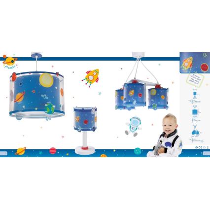 Dalber D-41344 - Hanglamp kinderkamer PLANETS 3xE27/60W/230V