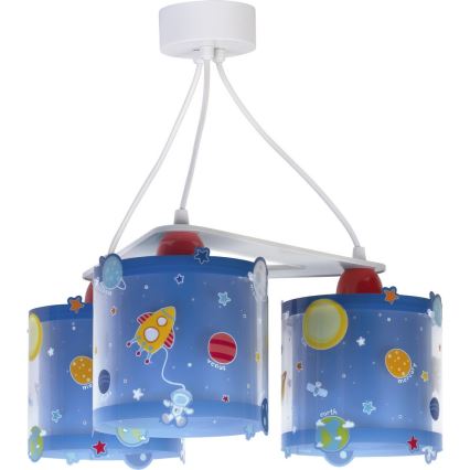 Dalber D-41344 - Suspension enfant PLANETS 3xE27/60W/230V