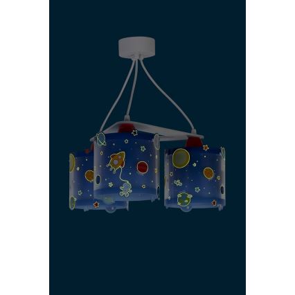Dalber D-41344 - Suspension pour enfant PLANETS 3xE27/60W/230V
