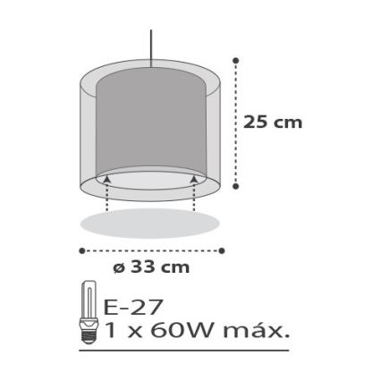 Dalber D-41412E - Hanglamp kinderkamer CLOUDS 1xE27/60W/230V