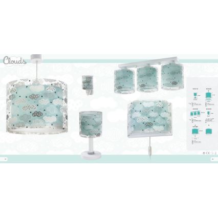 Dalber D-41412H - Hanglamp kinderkamer CLOUDS 1xE27/60W/230V