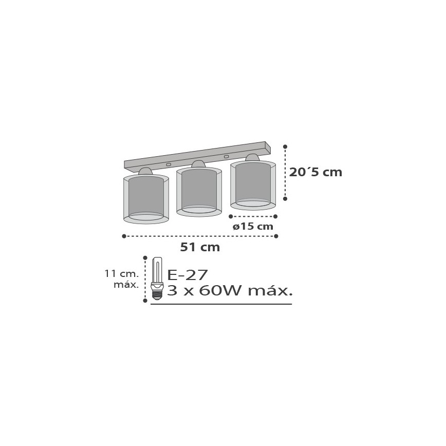 Dalber D-41413E - Plafonnière kinderkamer CLOUDS 3xE27/60W/230V