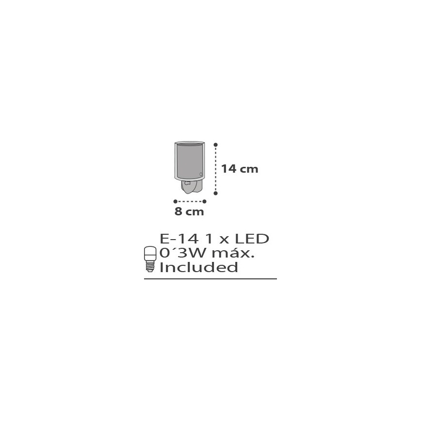 Dalber D-41415E - LED stekkerlampje CLOUDS 1xE14/0,5W/230V