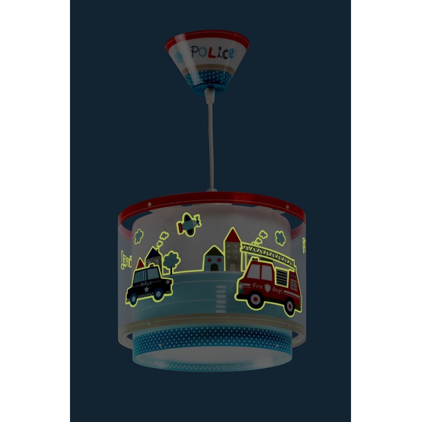 Dalber 60612 - Hanglamp kinderkamer POLICE 1xE27/60W/230V