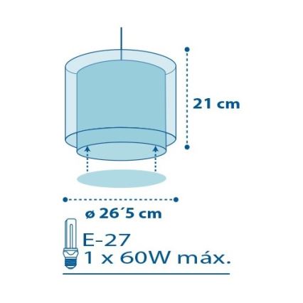 Dalber 60612 - Hanglamp kinderkamer POLICE 1xE27/60W/230V