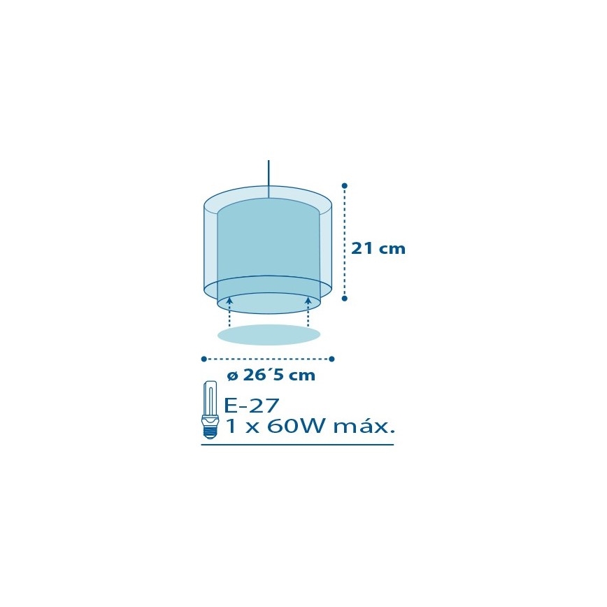 Dalber 60612 - Hanglamp kinderkamer POLICE 1xE27/60W/230V