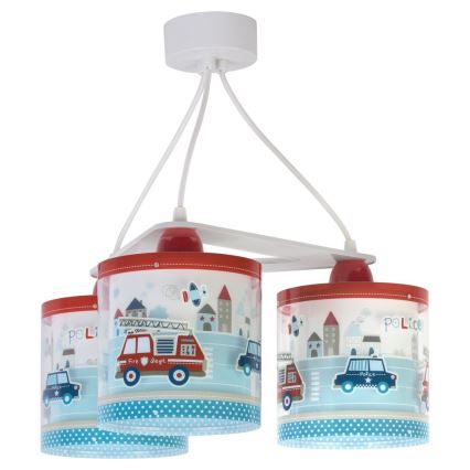 Dalber D-60614 - Hanglamp kinderkamer POLICE 3xE27/60W/230V