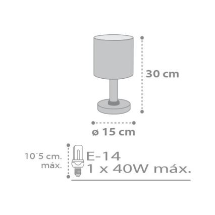 Dalber D-62011E - Lampe enfant SWEET DREAMS 1xE14/40W/230V