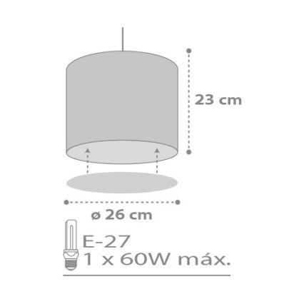 Dalber D-62012E - Suspension pour enfant SWEET DREAM 1xE27/60W/230V