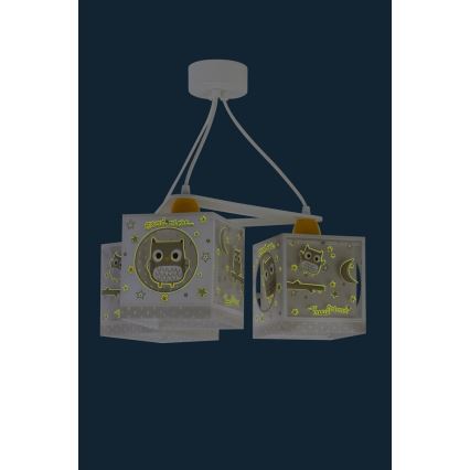 Dalber D-63394 - Hanglamp kinderkamer GOOD NIGHT 3xE27/60W/230V