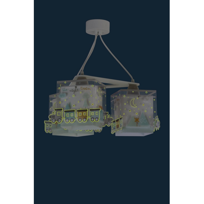 Dalber D-63534 - Hanglamp kinderkamer TRAIN 3xE27/60W/230V