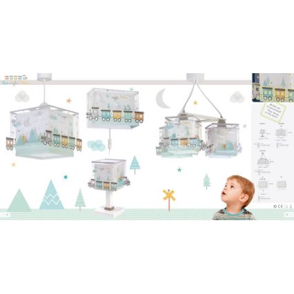 Dalber D-63534 - Hanglamp kinderkamer TRAIN 3xE27/60W/230V