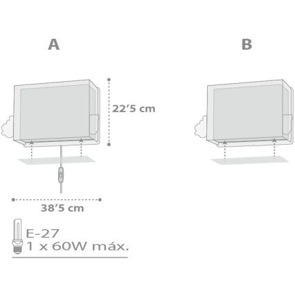 Dalber D-63538 - Wandlamp kinderkamer TRAIN 1xE27/60W/230V