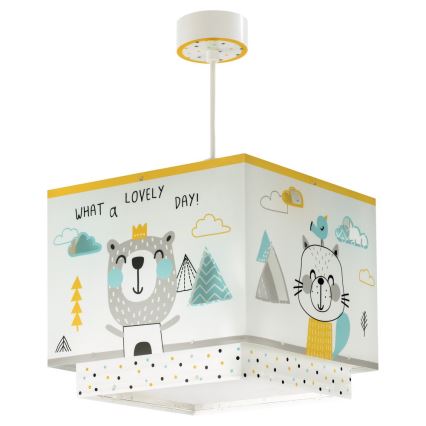 Dalber D-73242 - Hanglamp kinderkamer HELLO LITTLE 1xE27/15W/230V