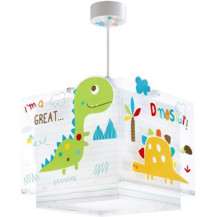 Dalber D-73452 - Hanglamp kinderkamer DINOS 1xE27/60W/230V