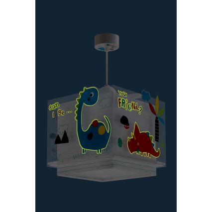 Dalber D-73452 - Hanglamp kinderkamer DINOS 1xE27/60W/230V