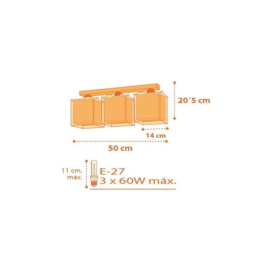 Dalber D-73453 - Plafonnière kinderkamer DINOS 3xE27/60W/230V