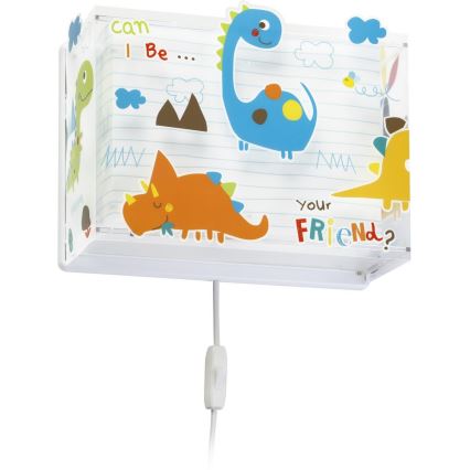 Dalber D-73458 - Wandlamp kinderkamer DINOS 1xE27/60W/230V