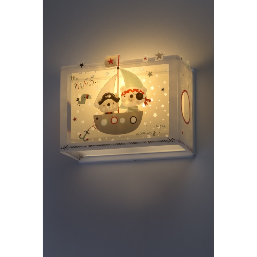 Dalber D-74558 - Wandlamp kinderkamer PIRATES 1xE27/60W/230V
