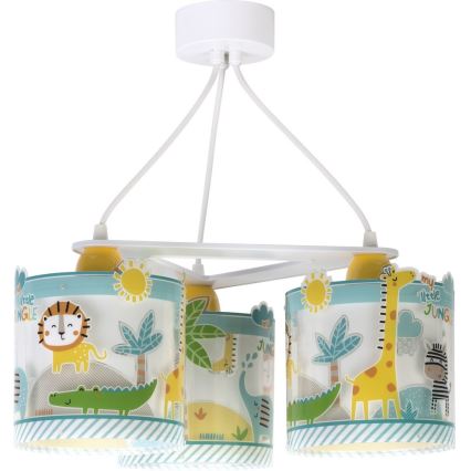 Dalber D-76114 - Hanglamp kinderkamer MY LITTLE JUNGLE 3xE27/15W/230V