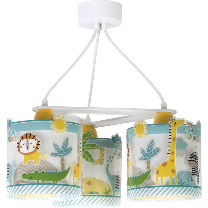 Dalber D-76114 - Hanglamp kinderkamer MY LITTLE JUNGLE 3xE27/15W/230V