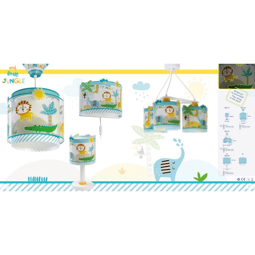 Dalber D-76118 - Wandlamp kinderkamer MY LITTLE JUNGLE 1xE27/15W/230V