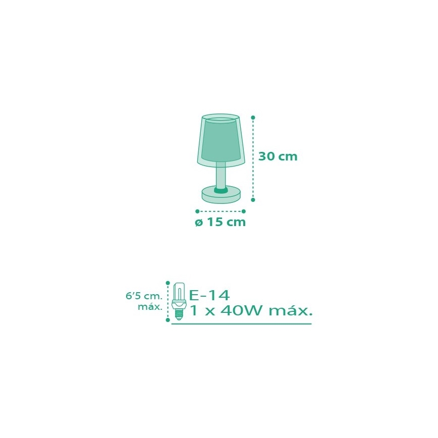 Dalber D-80221T - Kinderkamer lamp VICHY 1xE14/40W/230V